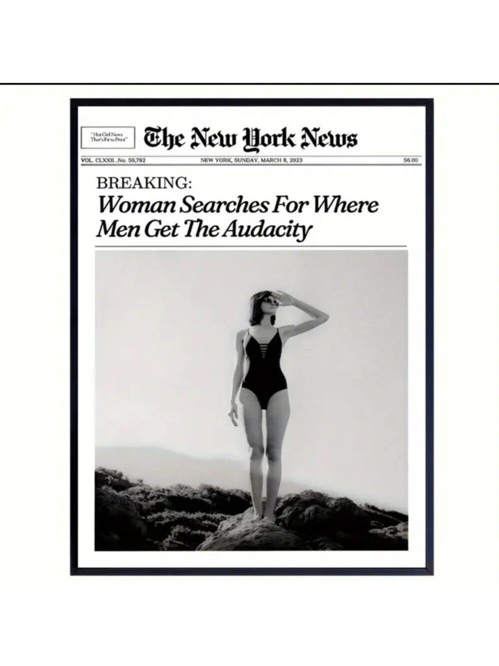 “Where Men Get The Audacity” Canvas Feminist Print Wall Art - Picture 4 of 6